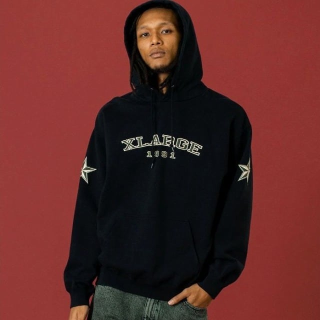 ジップパーカー メンズ エクストララージ XLARGE LINE ZIP UP HOODED