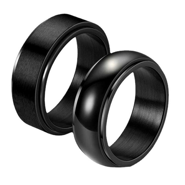 予約 メンズリング ワイドブラックリング ステンレス 指輪 幅広 8mm ブラック マット 艶あり 艶なし シンプル 男性用 カジュアル モード 韓国ファッション ストリート プレゼント　y12121