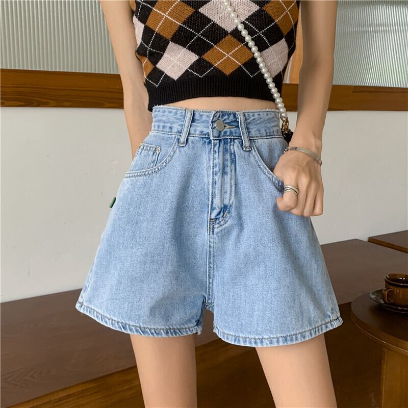 ショーツ サマー薄手ハイウェストウェストルーズパンツ Aライン レッド 夏物 ブルマー 1号婦人18400803343