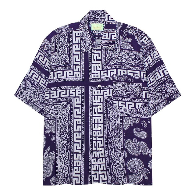 ARIES | BANDANA PRINT HAWAIIAN SHIRT (NAVY)