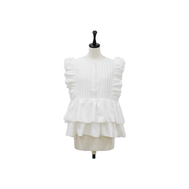 Classical pleats tiered blouse