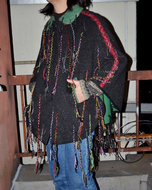 【ARATA】Wool Poncho