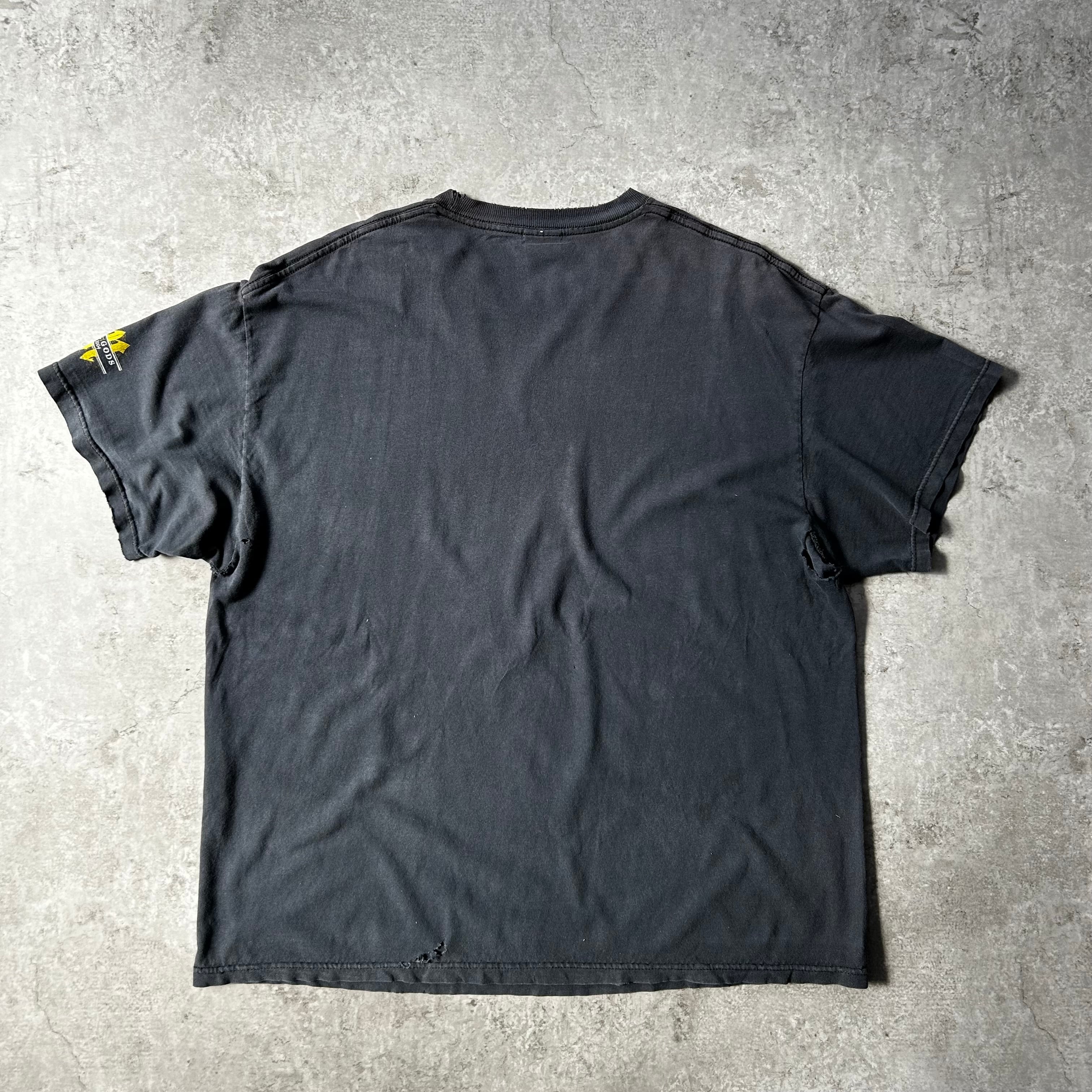 04s マリリンマンソン バンドtシャツ/ツアーtシャツ ブラック XL ボロ