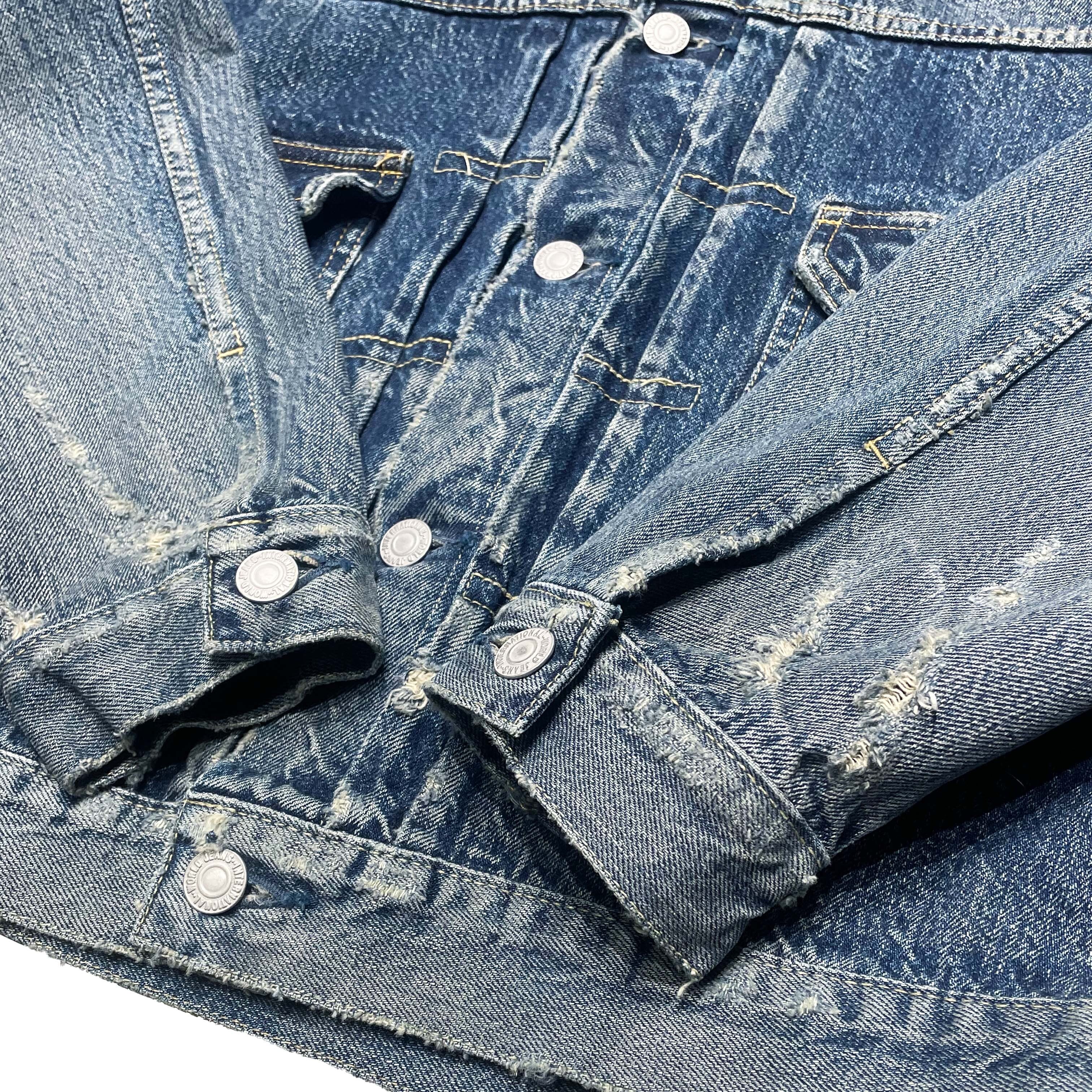 新品未使用 Benjamin Authentic Club M デニムジャケット Benjamin Authentic Club Vintage Wash Denim Trucker Jacket Japan