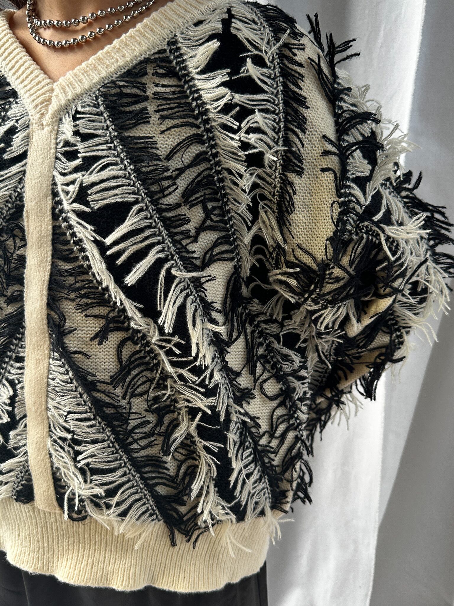 2WAY SHAGGY KNIT TOP(ﾂｰｳｪｲｼｬｷﾞｰﾆｯﾄﾄｯﾌﾟｽ）【5541102】select by Bab