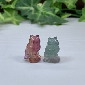 ｰ在庫セールｰ 可愛い大家族･小さいフローライトふくろう