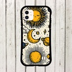 受注生産 iPhoneケース 太陽と月の総柄星図｜天体図 STAR018C