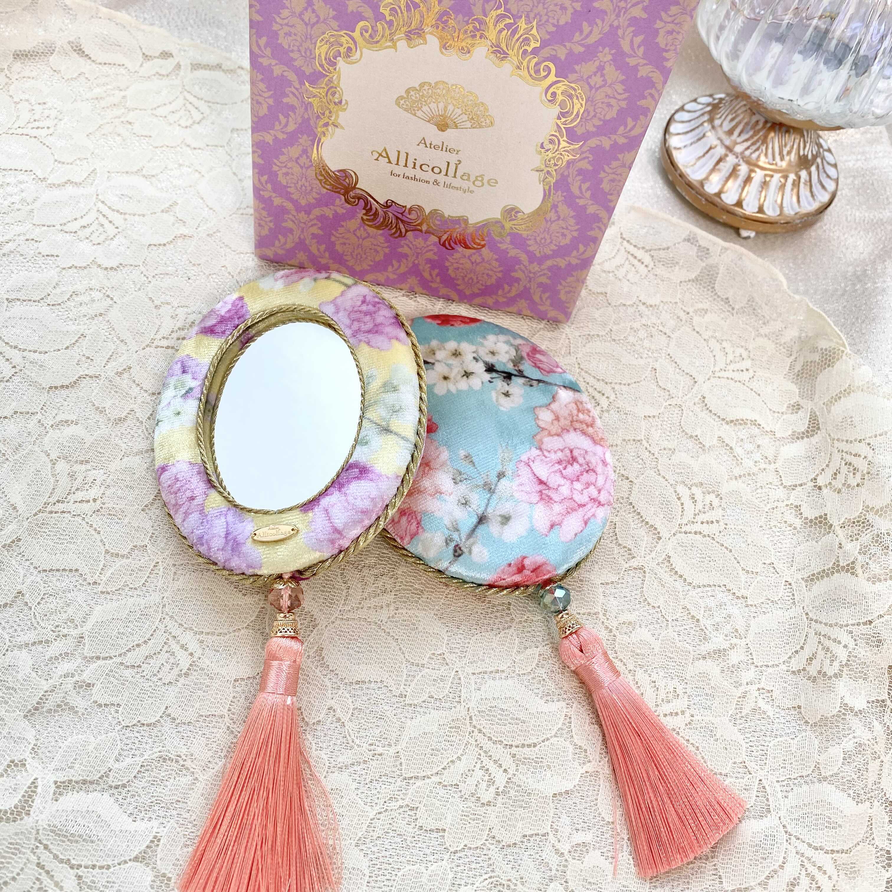 VIKA GAZINSKAYA】手描き風Floral よい 花柄パフスリーブ ドレス 