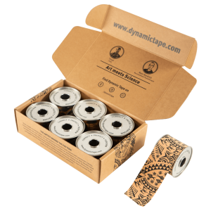 ダイナミックテープ_オリジナル_ブラックタトゥー_５㎝幅　ボックス（６巻入）_DT50TT-6