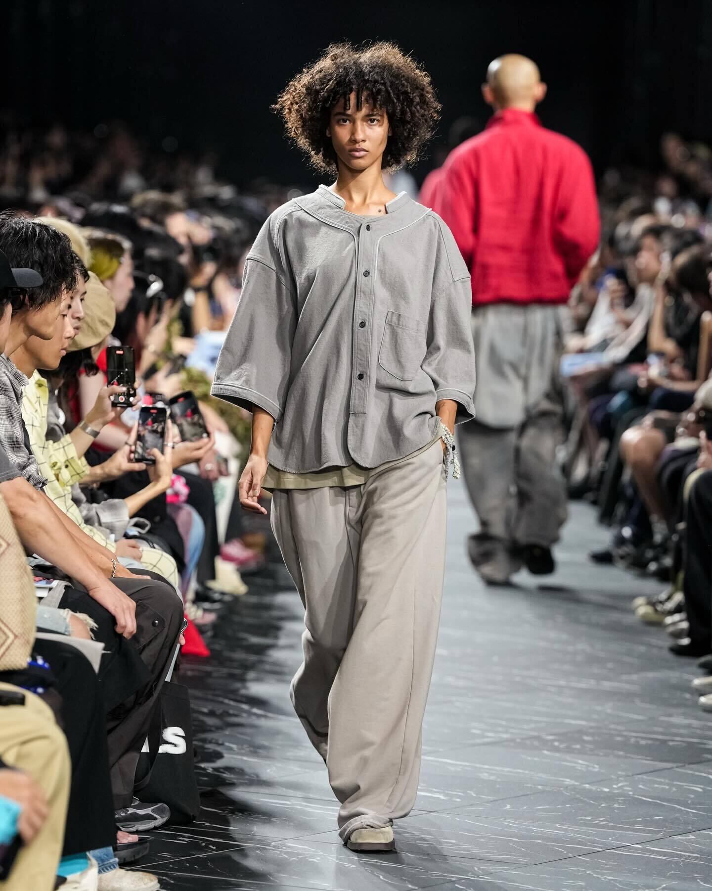 26SS】ANCELLM BASEBALL SHORT SLEEVE SHIRT(GRAY) ANC-SH95 | IAAAM
