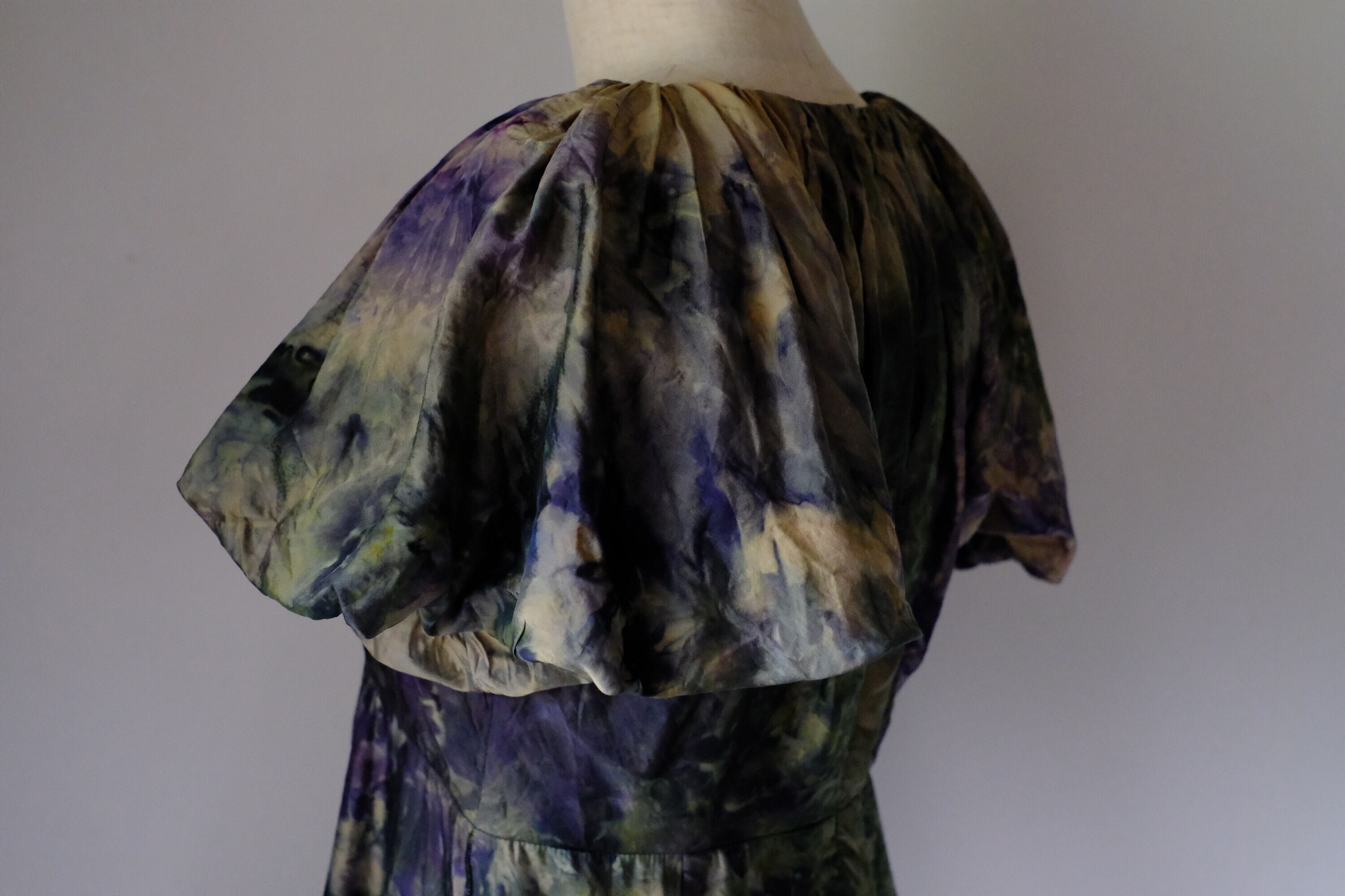 【remake】パフスリーブロングワンピース　u-0175