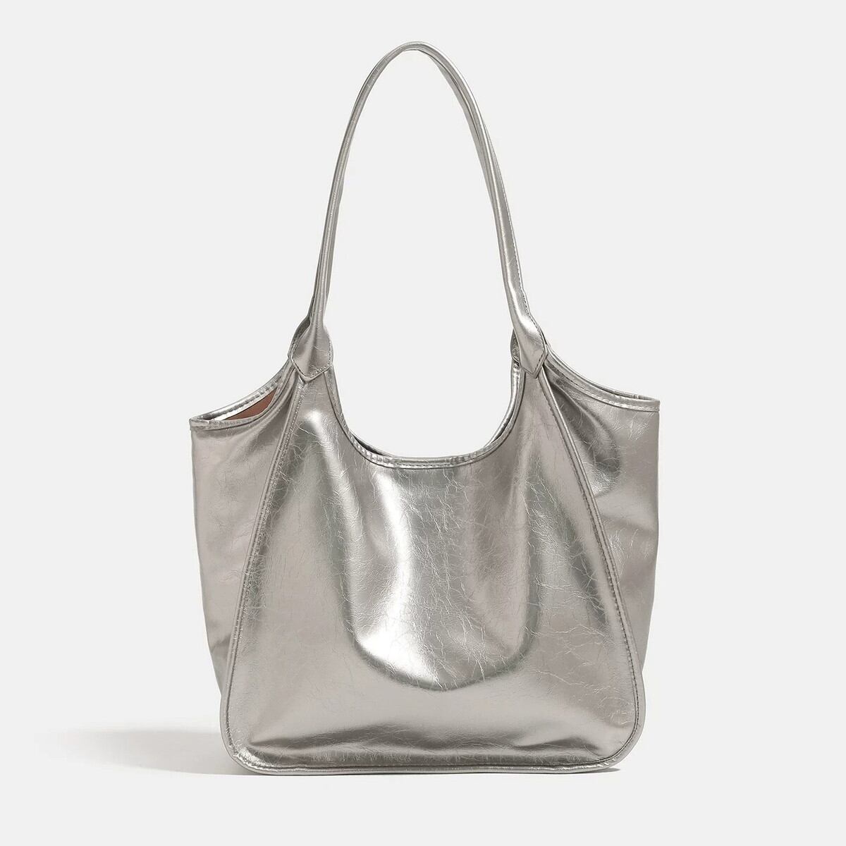 Soft Leather Gathered Tote Bag(2color) V3590