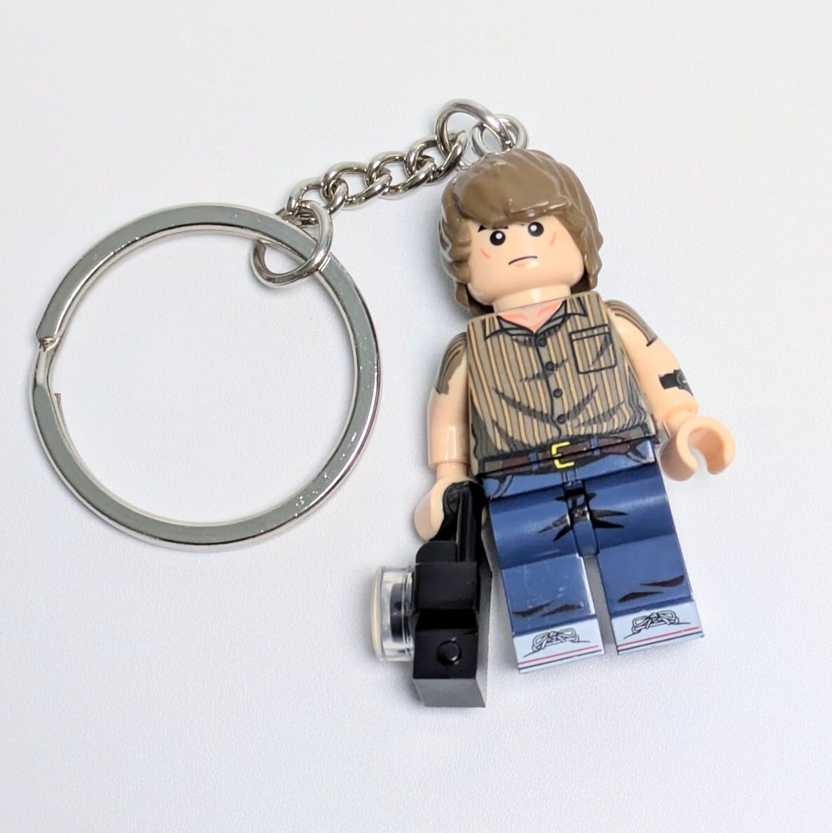 ★ブロックフィギュアキーホルダー★【 Stranger Things / ストレンジャーシングス 】 ジョナサン・バイヤーズ 〚アメリカン雑貨 アメトイ〛