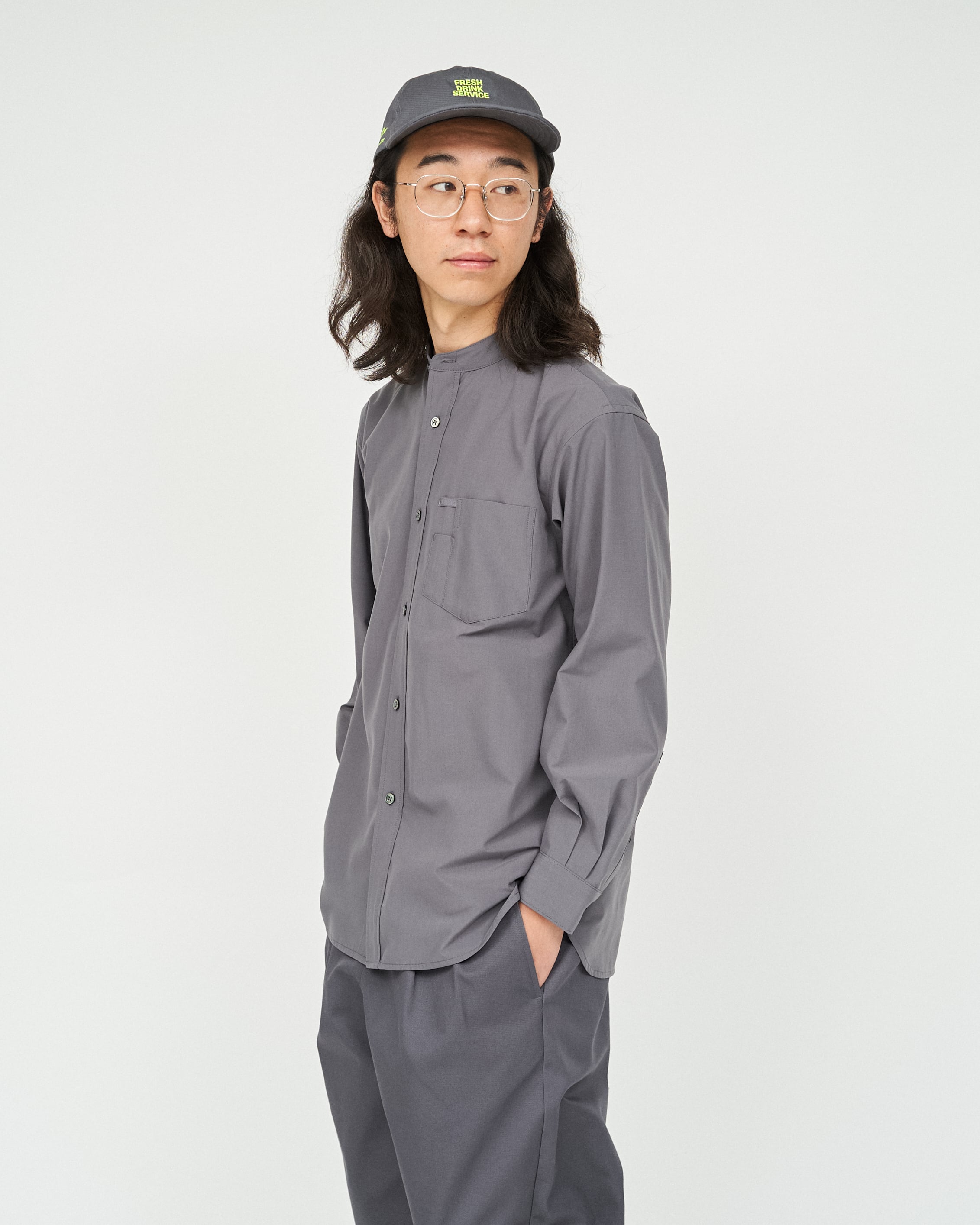 FreshService｜SERVICE WORK BAND COLLAR SHIRT | 眠家オンラインストア
