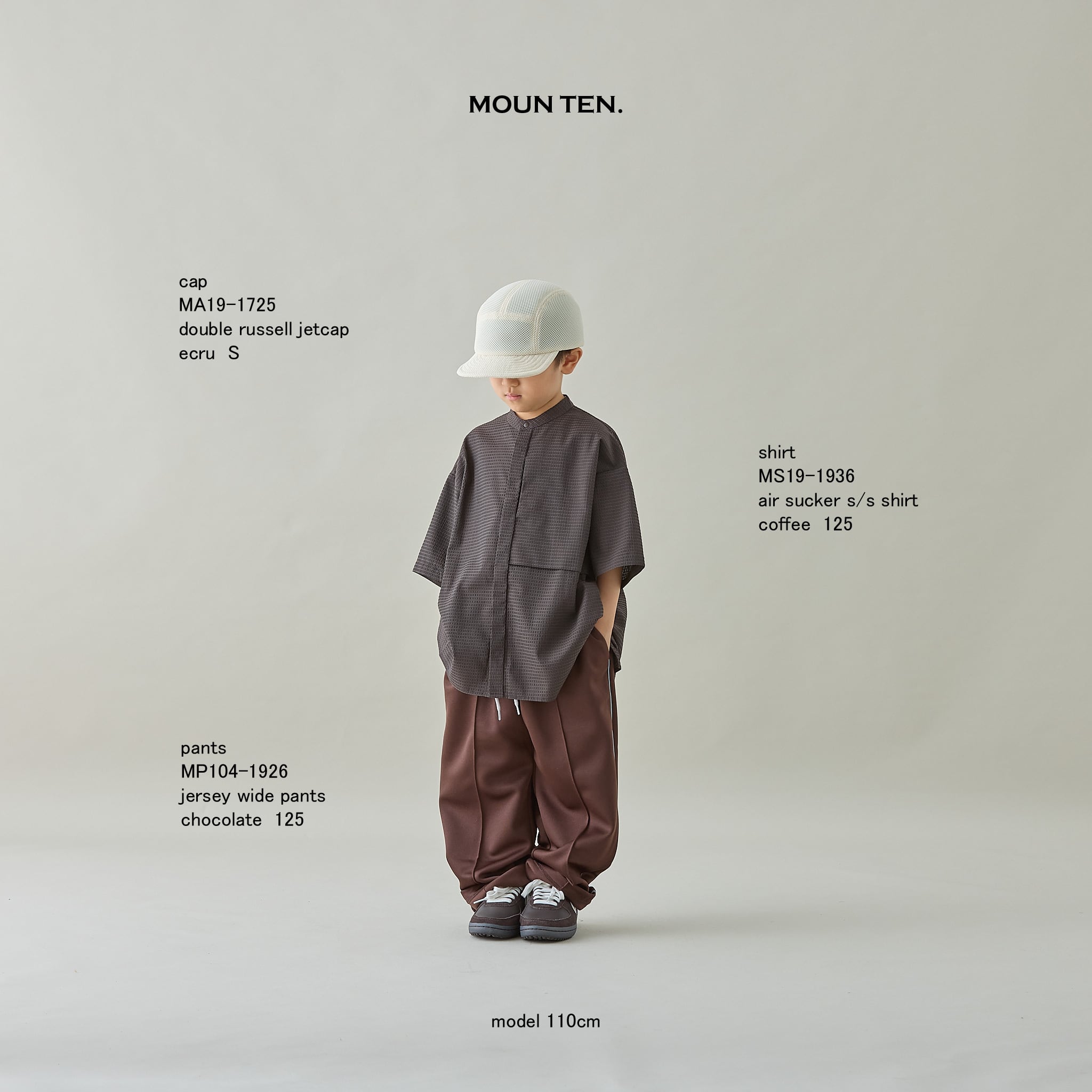 MOUN TEN. 26SS 】 air sucker s/s shirt / MS19-1936b / size 0 (150