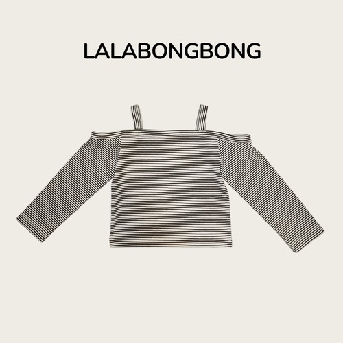 lalabongbong［取寄］stripe off shoulder tee 26spring