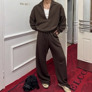 コーヒーカラースウェットパンツ（別売りでセットアップのトップスあり）　0858