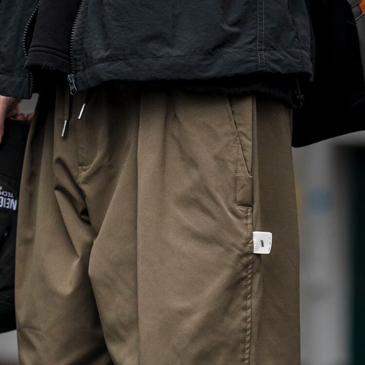 ★DOUBLE PLEATED CURLING TAPERED PANTS　　　A0754