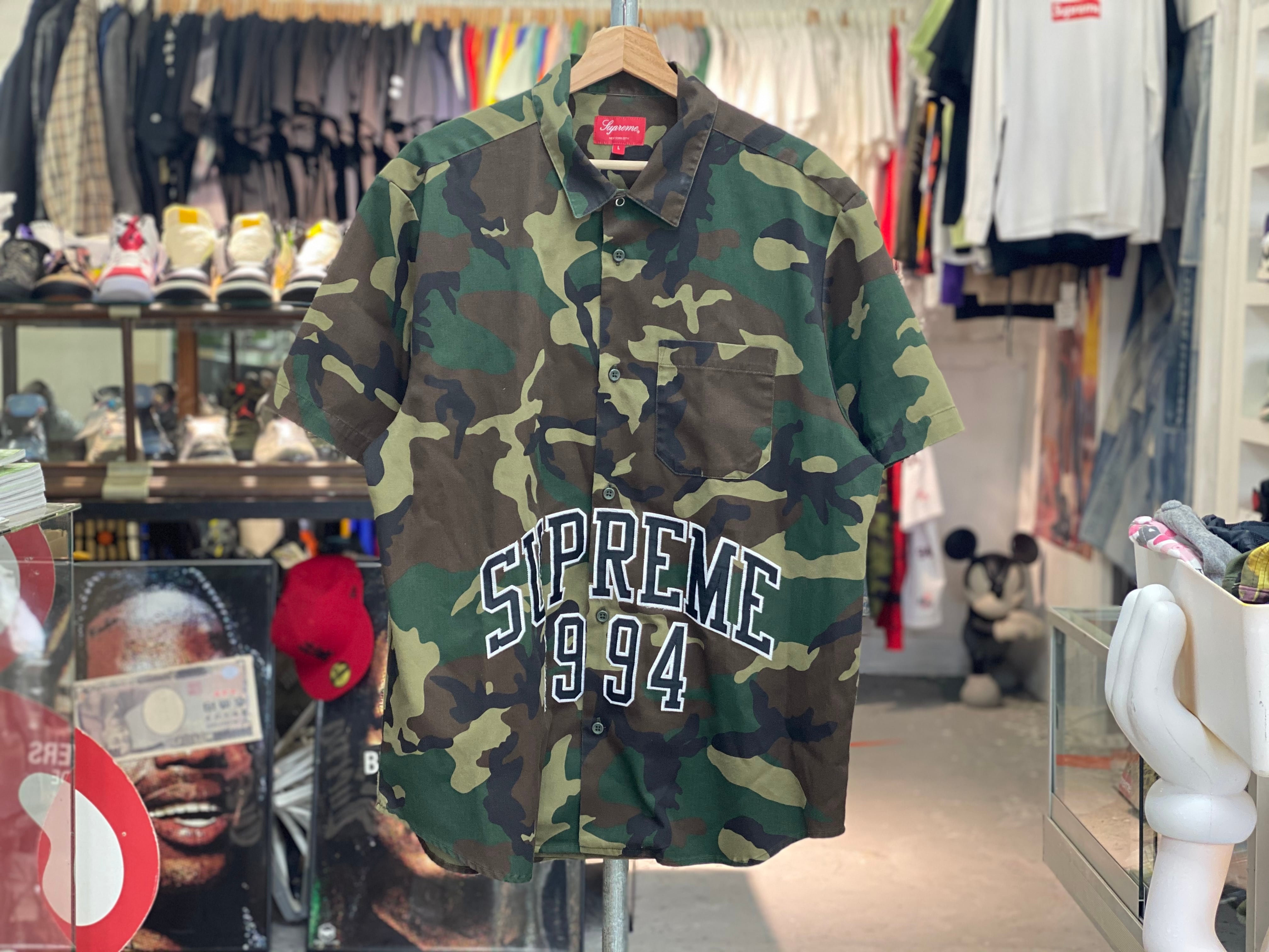 Supreme ARC LOGO SS WORK SHIRT CAMOUFLAGE LARGE 60KB2734 | BRAND ...