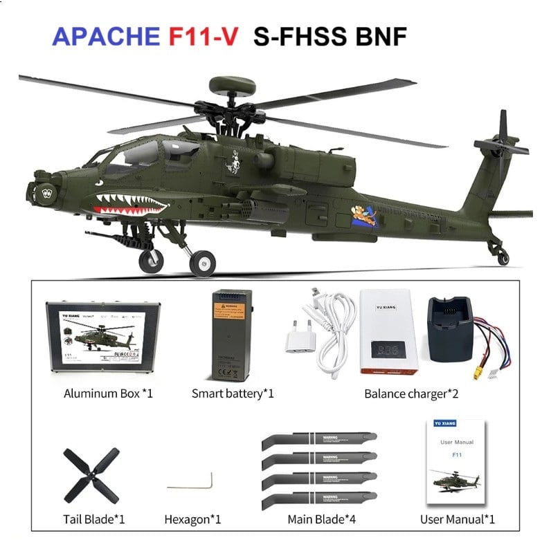 初S-FHSS特価3%割引+バッテリー2個◆ F11-V BNF アパッチ Futabaプロポ ※プロポデータをSDカードで提供します。