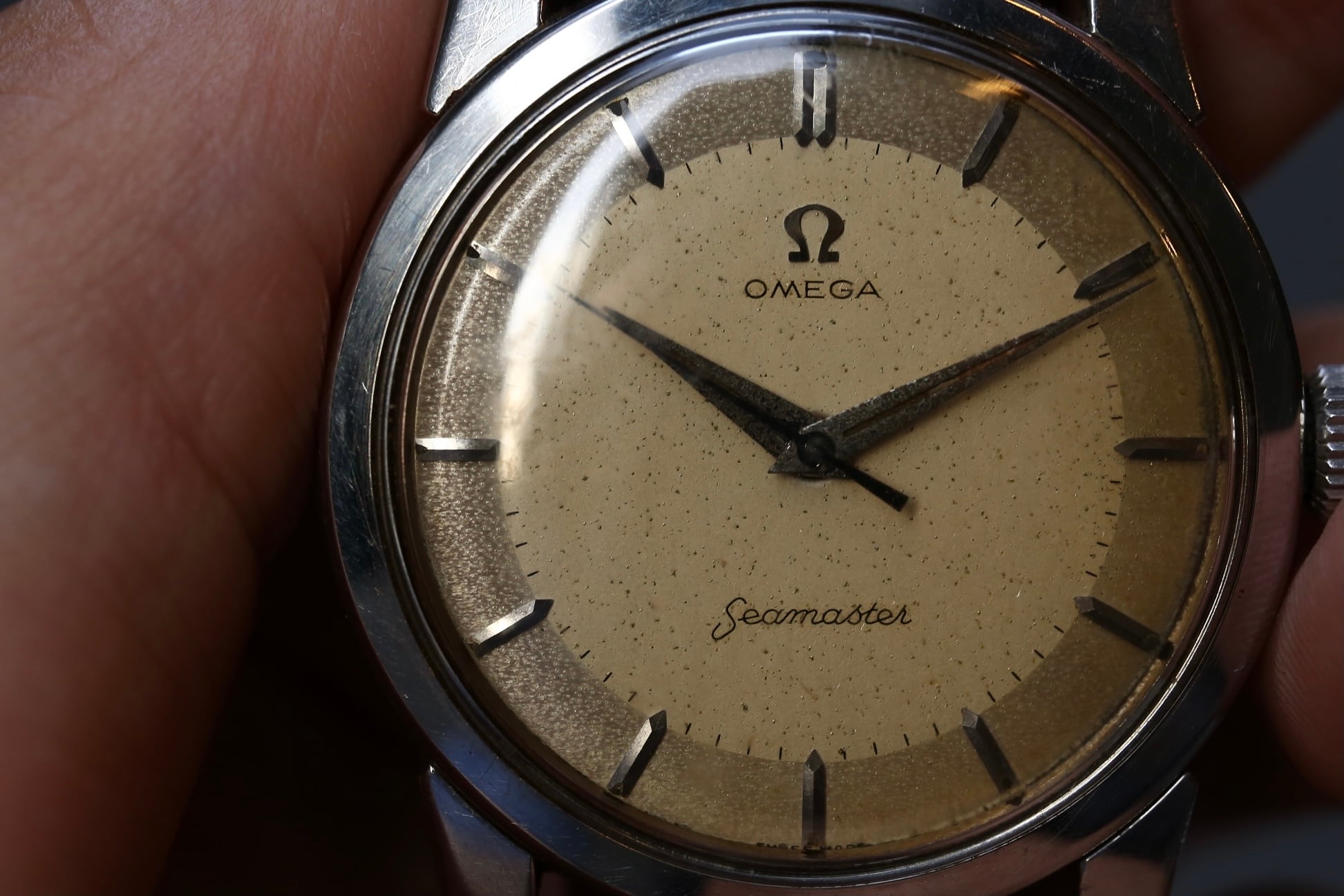 OMEGA】 1957 オメガ シーマスター 2トーンダイヤル 下がりS 手巻き式