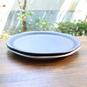 波佐見焼　ピザラ　29ｃｍ皿（黒・白） 6-046