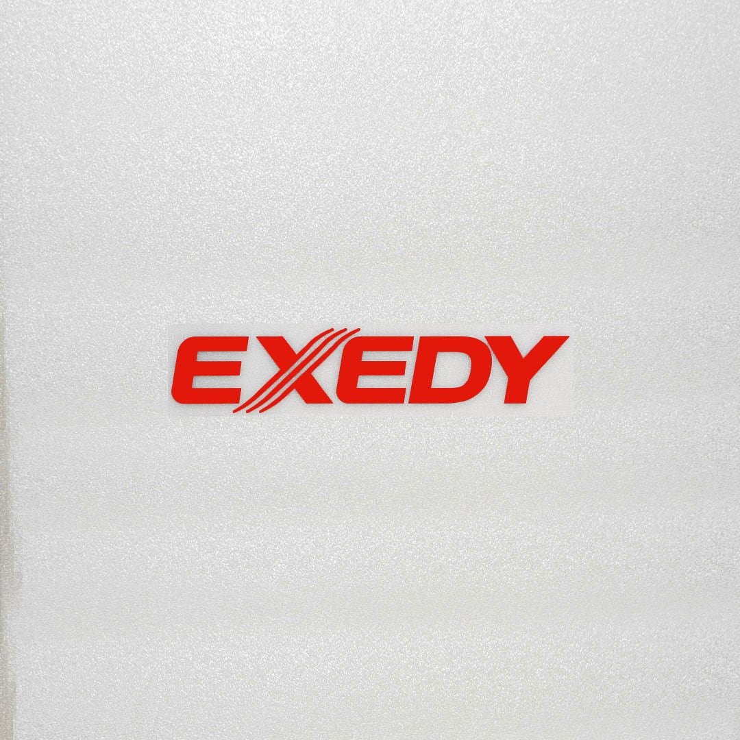 EXEDY エクセディ カッティングステッカー レッド 1枚 縦24mm×横110mm