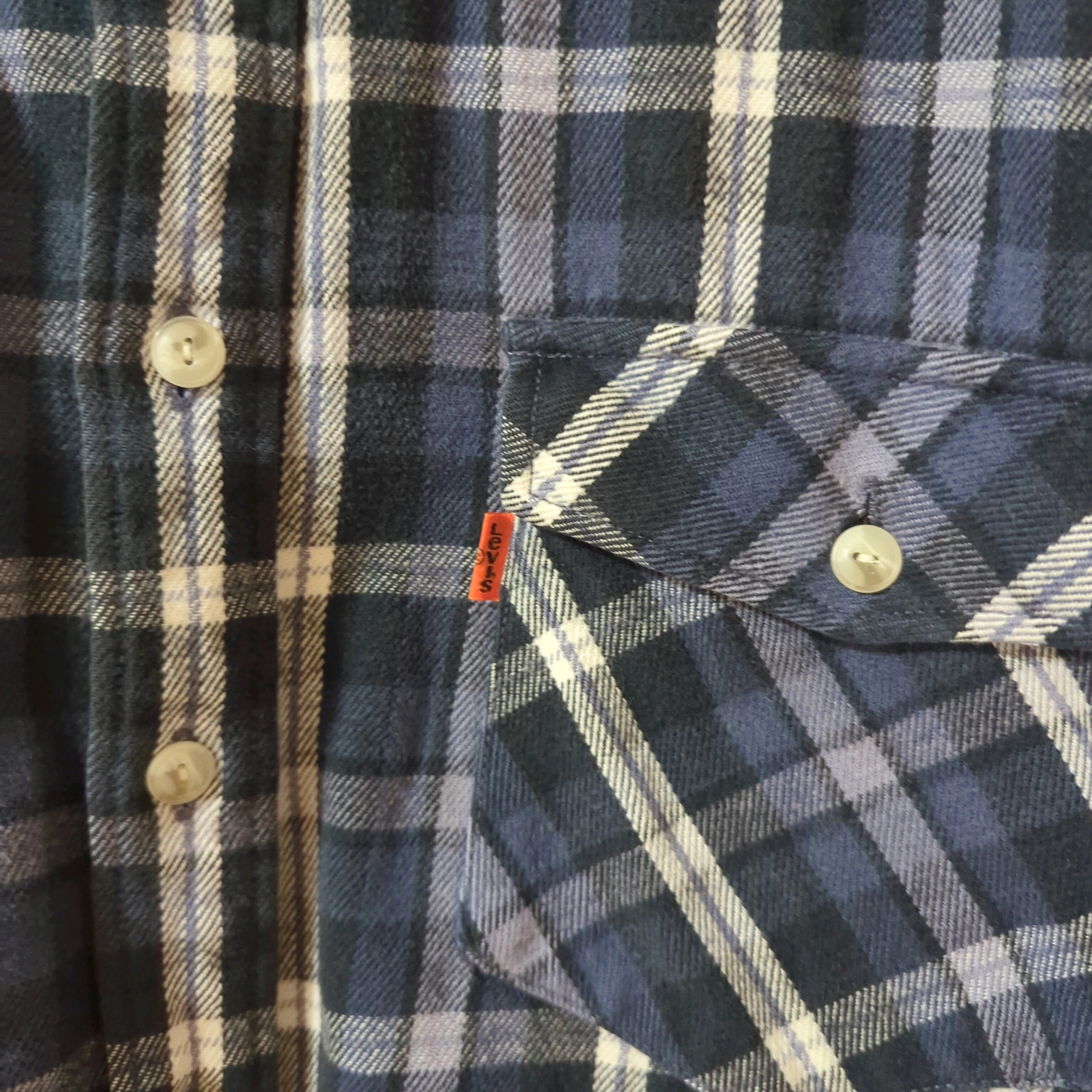 Levi's リーバイス ネルシャツ 長袖 ネイビー チェック | Bikers