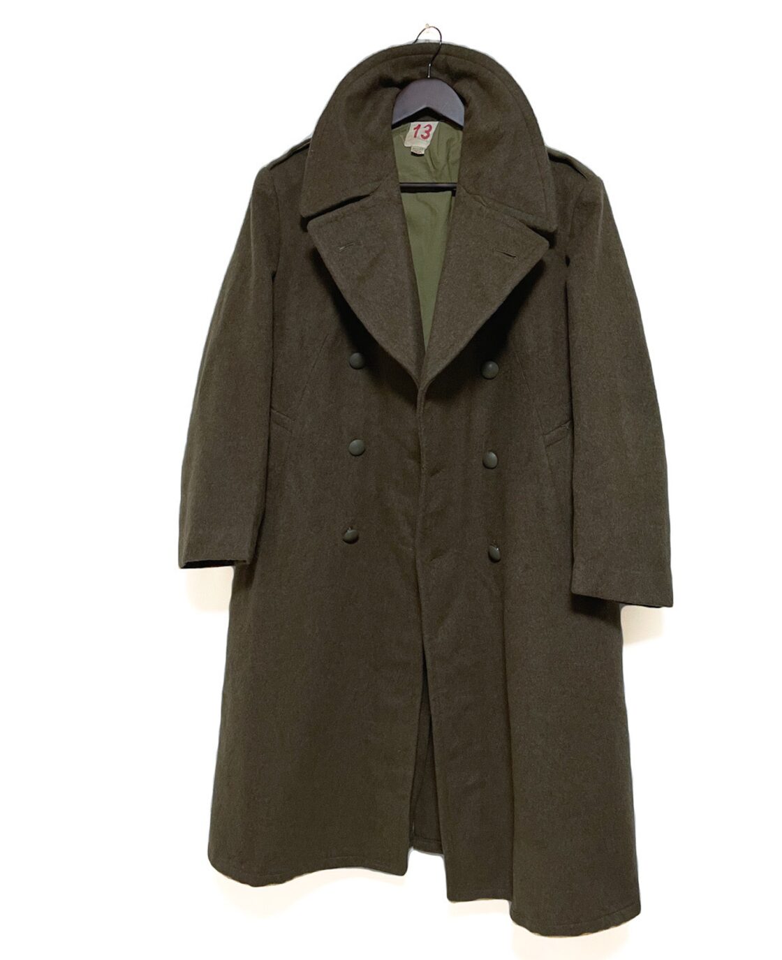 美品 50s 60sフランス軍 ダブルブレスト ウール ロングコート 13 