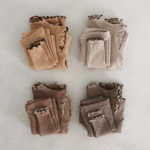 【秋作】ピュアカラーカジュアルセットアップ　全4色