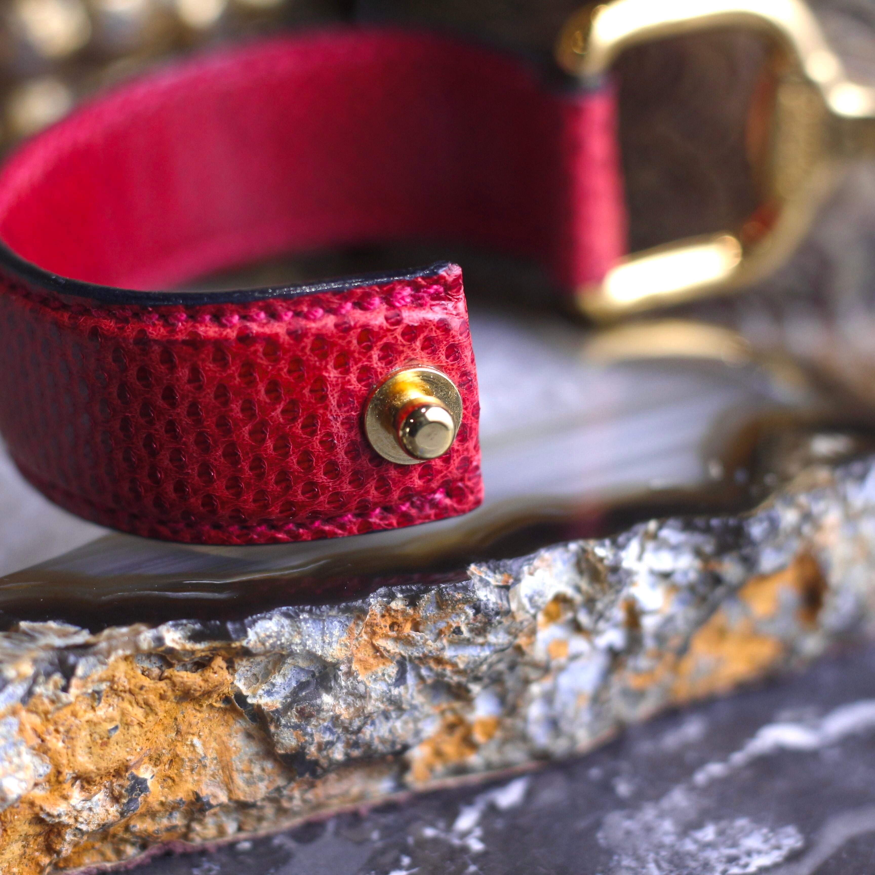 GUCCI HORSE BIT DESIGN METAL LEATHER BANGLE/グッチホースビット