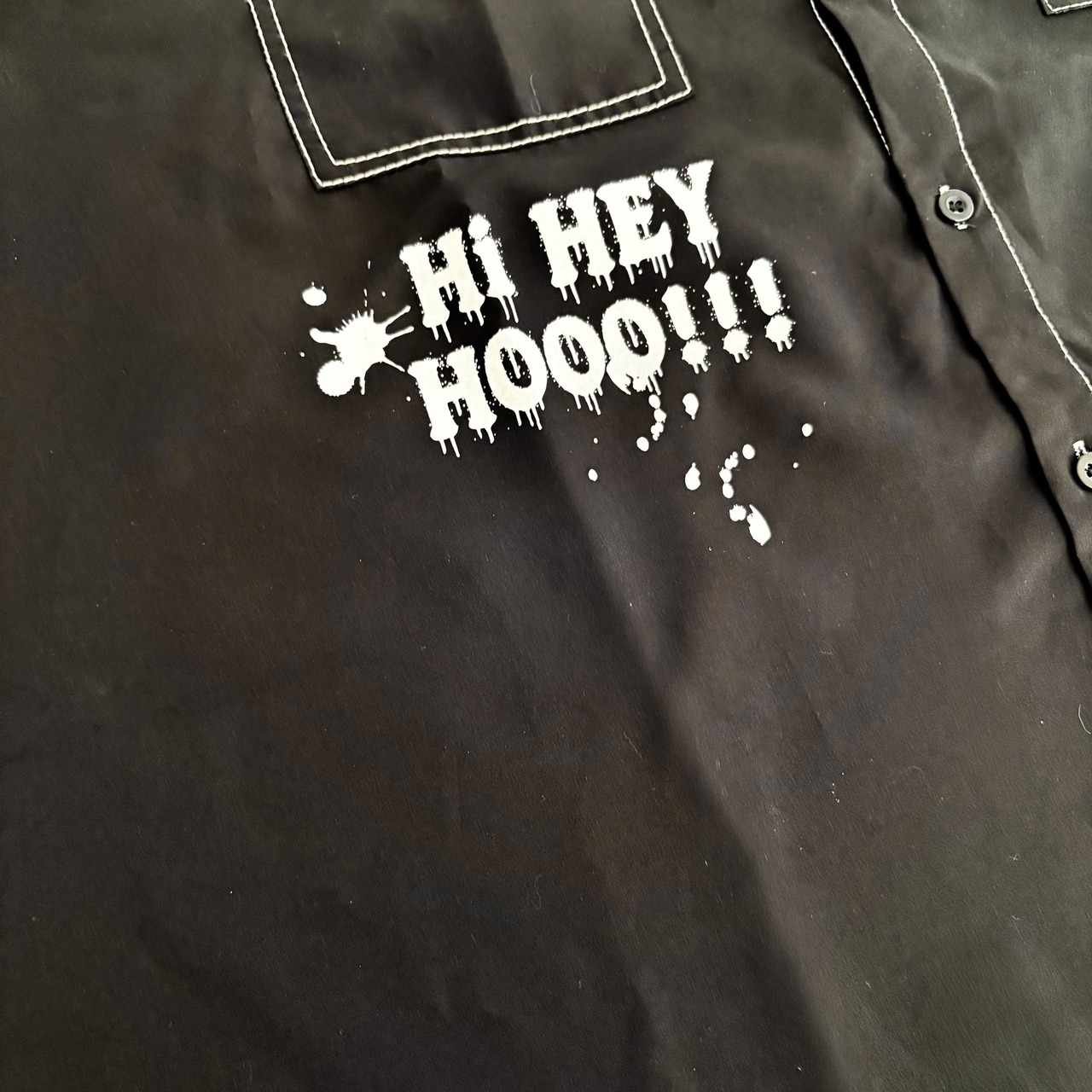 【クリマ先行販売！】DARK SHARK – ART Oversized Shirt サメ ペイント  オーバーサイズ　シャツ - 7