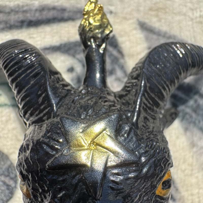 古代魔術、神秘主義、悪魔崇拝の象徴 バフォメット像のソフビ