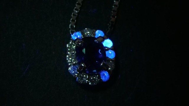 J29-8 Ptノンヒートロイヤルブルーサファイアネックレス［01147674］