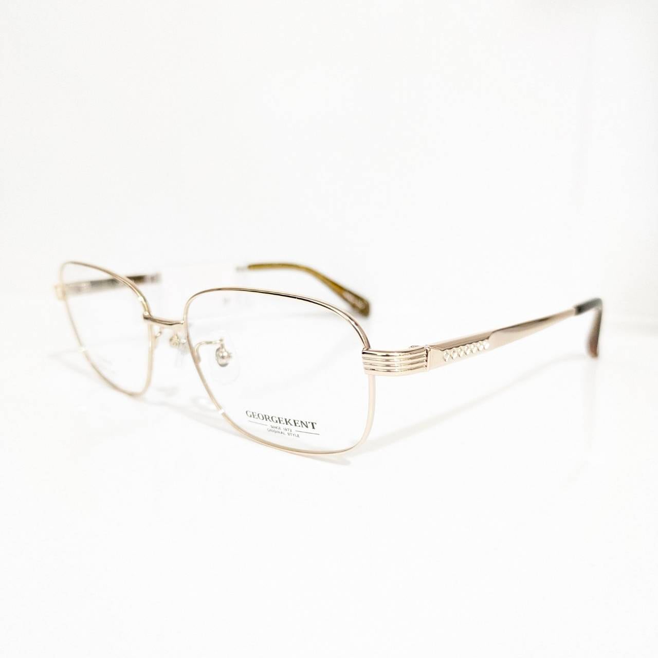 【GEORGEKENT】スクエアメタルフレーム ゴールド