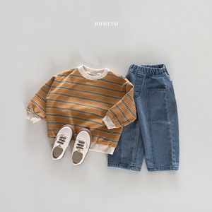 【BONITO】2トーンストライプMTM イエロー 80~110cm