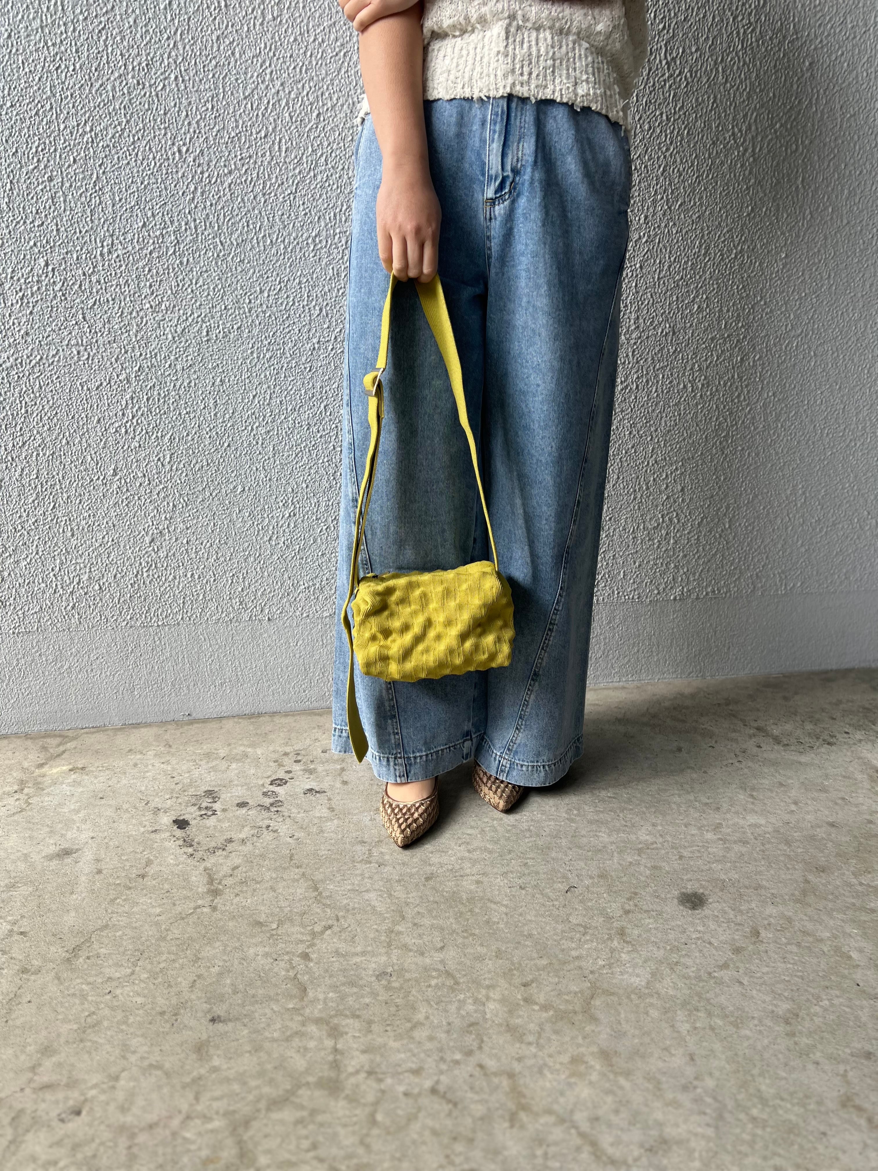 【SELECT】エンボススクエアミニショルダーbag　17-0673