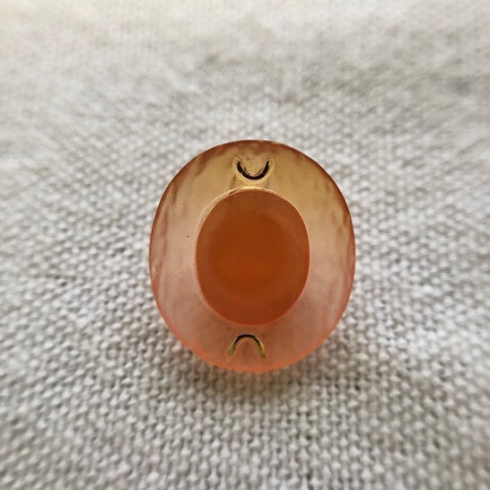 ●『2個セット』オーバル シースルーオレンジ 18㎜