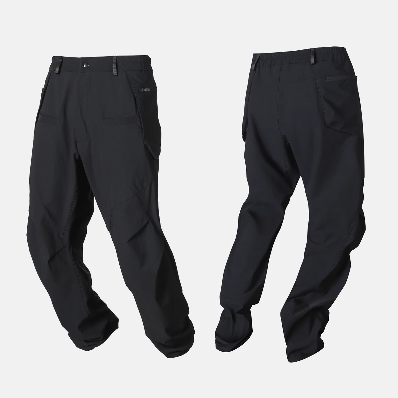 NOSUCISM 23AW ナイフプリーツドローストリング防水パラシュートパンツ