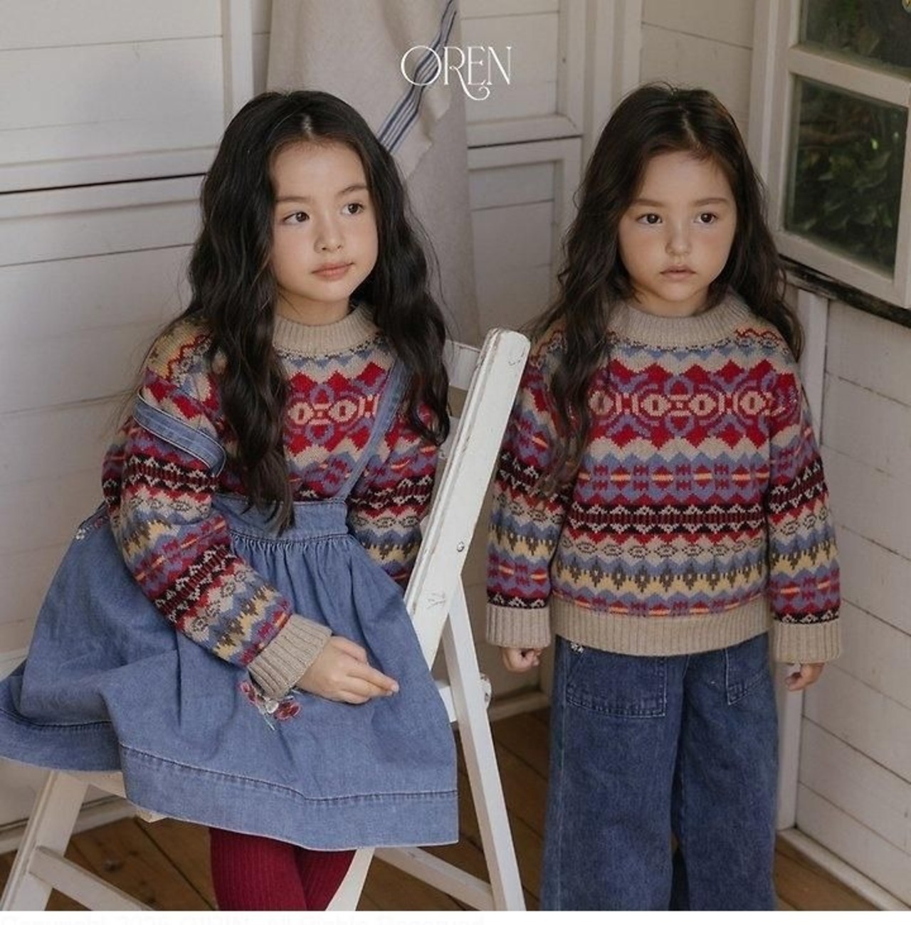オーレン / oren / アデリンマルチウールニット / 韓国子供服 / キッズ / 26winter〖取寄〗*S~XL*