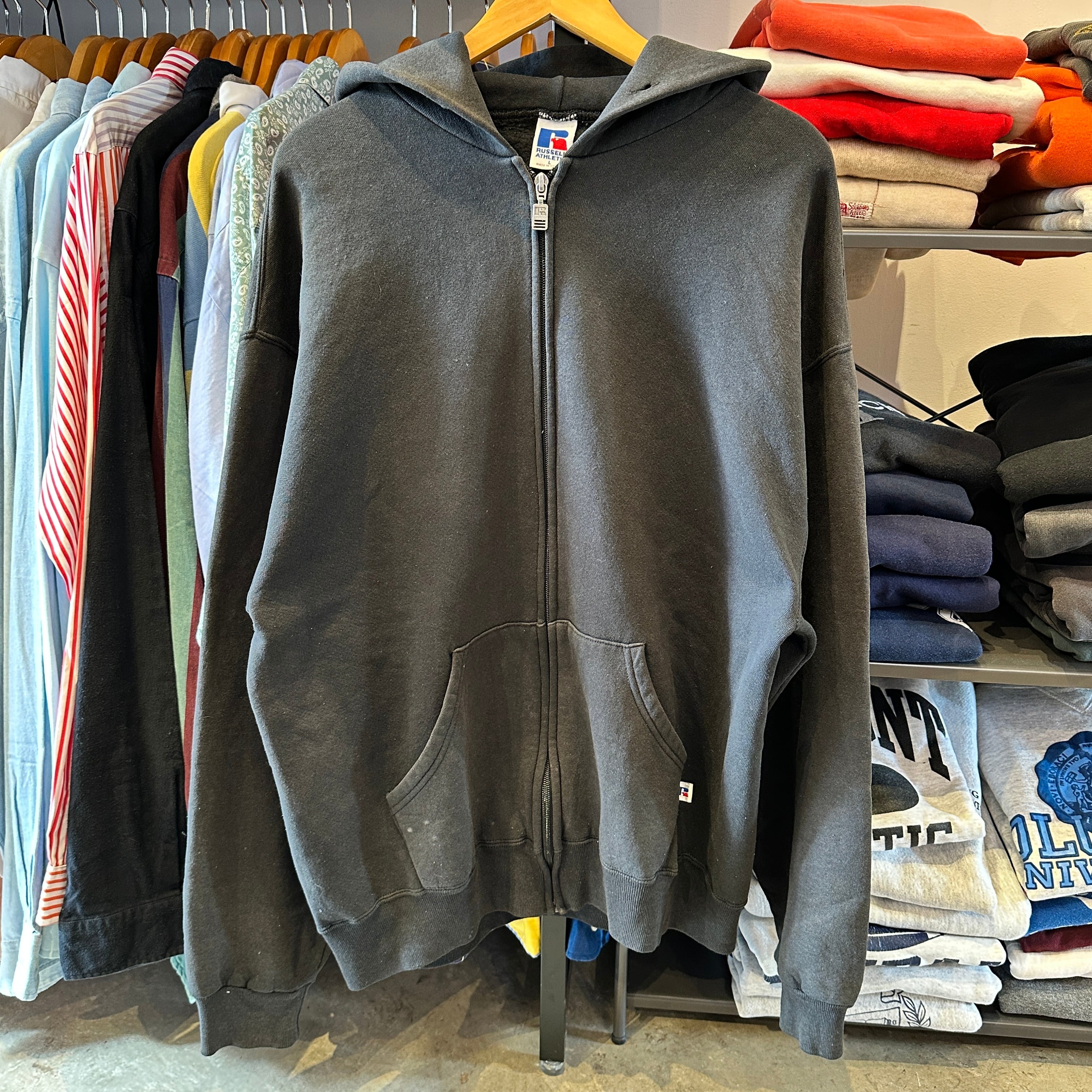 ラ*ス様 新品正規品RUSSELUNOCRAZY REMAKE HOODY パー 1990s RUSSEL F/Z SWEAT PARKA BLACK L | safarionline