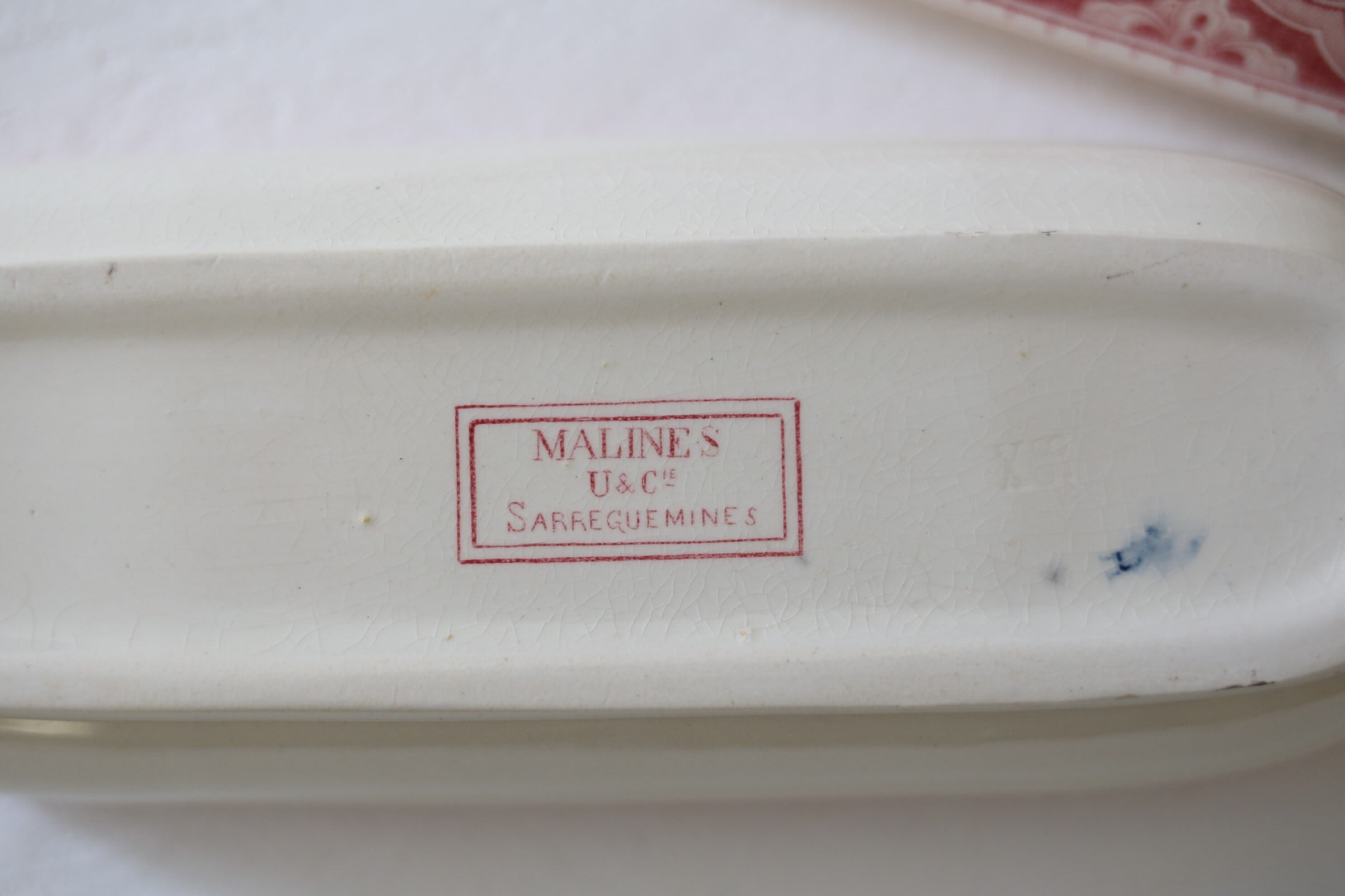 フランス アンティーク U＆C SARREGUEMINES サルグミンヌ『MALINES