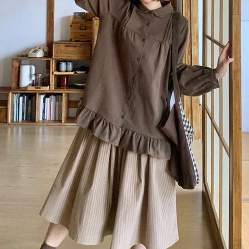 コーデュロイプリーツスカート ・12551