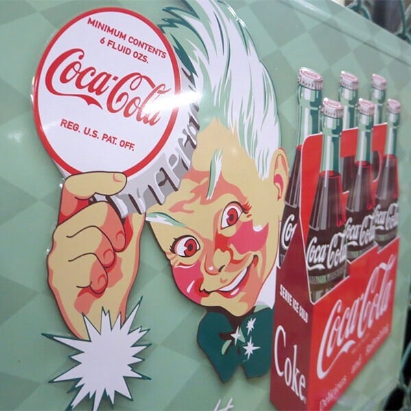 海外直輸入】エンボス メタルサインCOCA-COLA Extra Bright