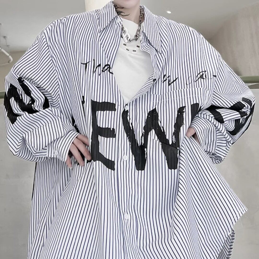 スペルデザイン ストライプシャツ 2colors 00216 | modeluxia