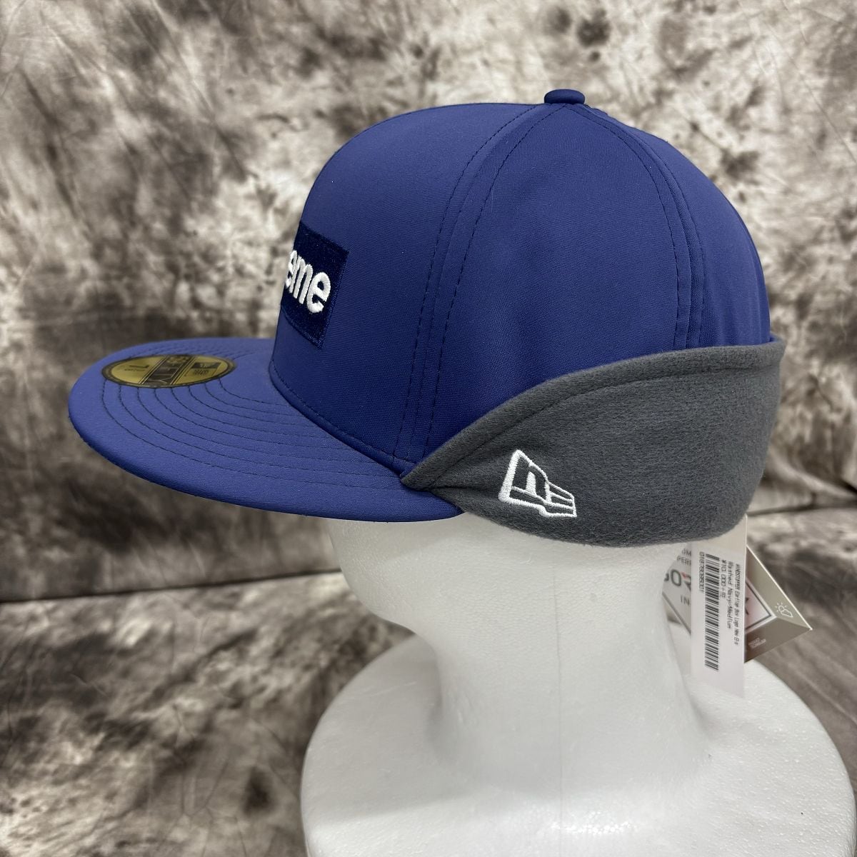新品未使用！SUPREME イヤーフラップ キャンプキャップ ネイビー Supreme×NEW ERA/シュフ?リーム×ニューエラ【20AW】WINDSTOPPER