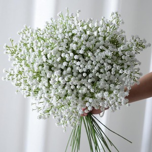 【特価処分】かすみ草 造花 10本入 可憐な カスミ草 かすみそう 本物そっくりな アーティシャルフラワー 花束 屋内屋外装飾用 霞草 H51cm ホワイト