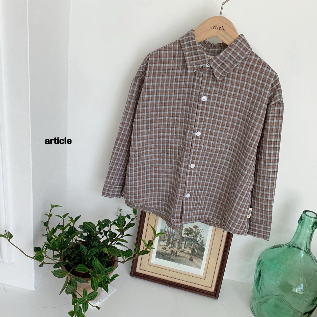 [article] Linen check shirt (JS/JM) / [아티클] 린넨체크남방 (JS/JM)