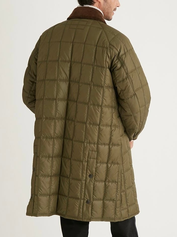 Barbour(ﾊﾞﾌﾞｱｰ) - EXMOOR SQUARE QUILTING MIDDLE LENGTH COAT/KHAKI