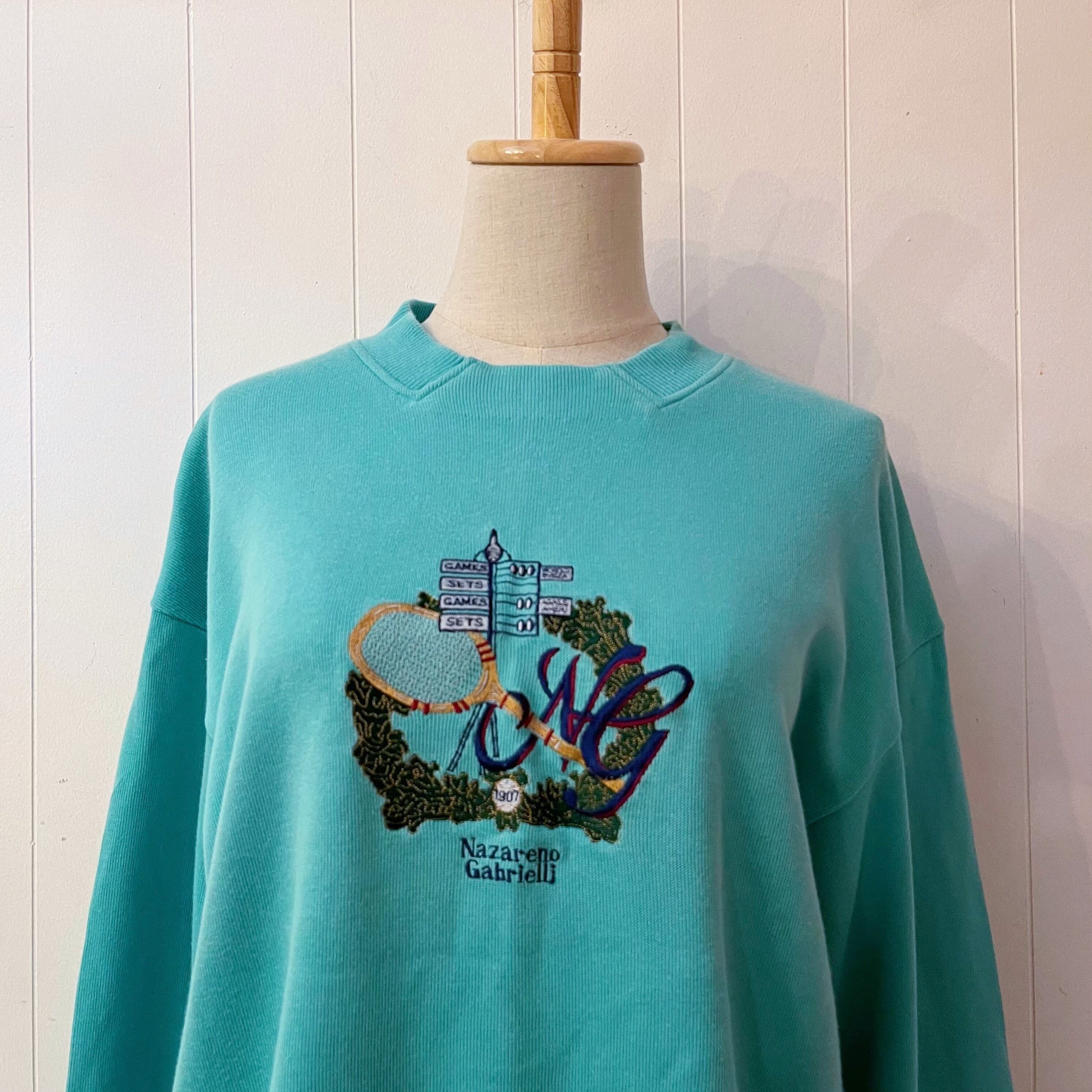 racket embroidery green sweat